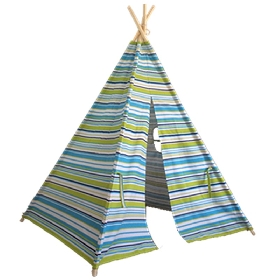 Cotton 4 side Indoor kids Teepee tent colorful stripe