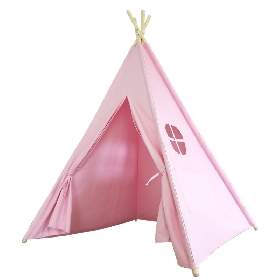 Portable Kids Cotton Canvas Teepee Indian Play Tent Playhouse