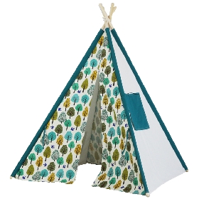 Portable Kids Cotton Canvas Teepee Indian Play Tent Playhouse